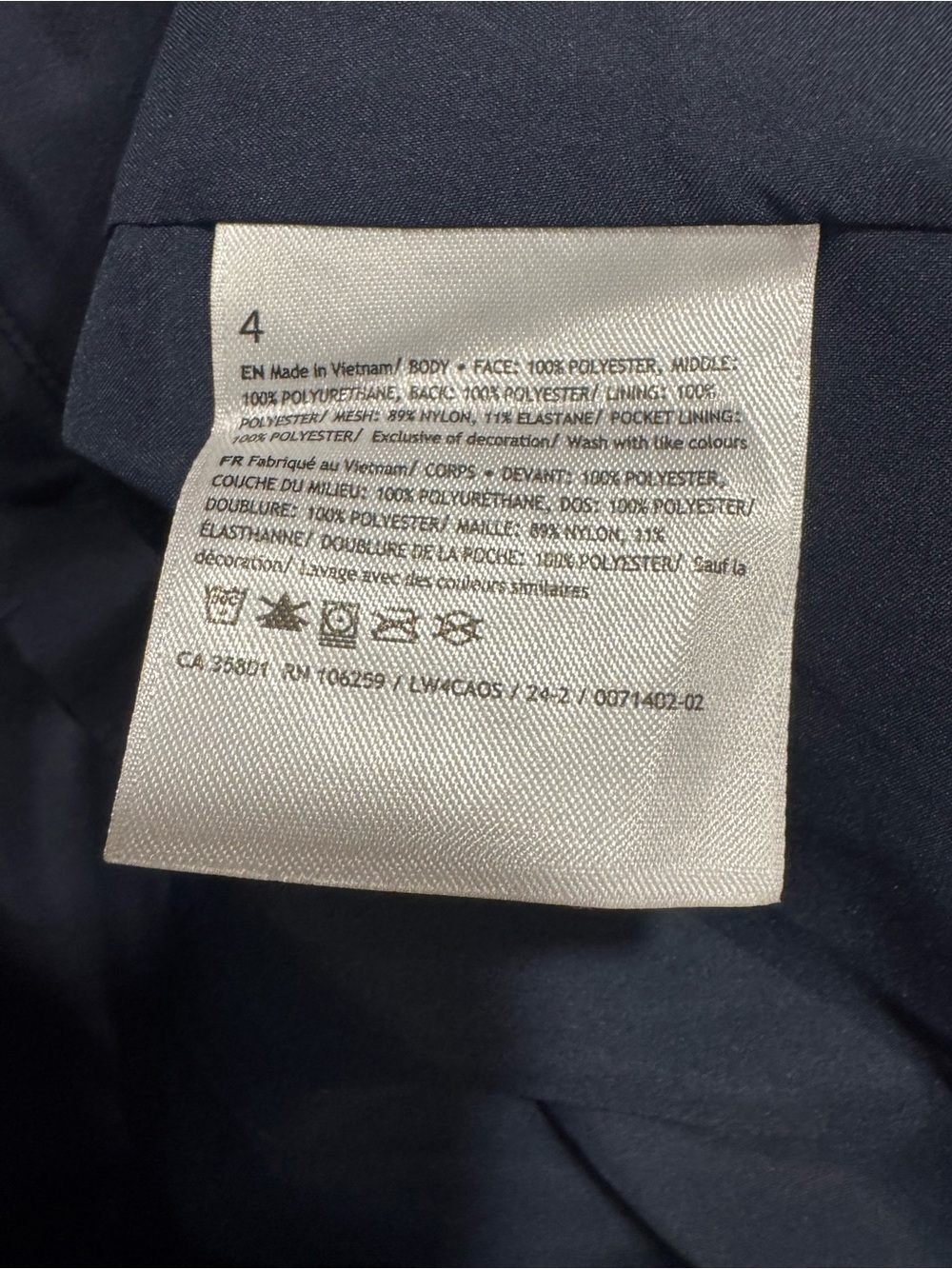 Lululemon Rain Rebel Jacket in True Navy Sz 4 - Picture 6 of 12